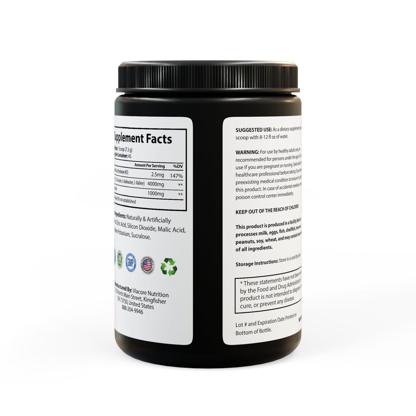 BCAA Supplement | Watermelon (325g, 11.46oz, 45 servings)