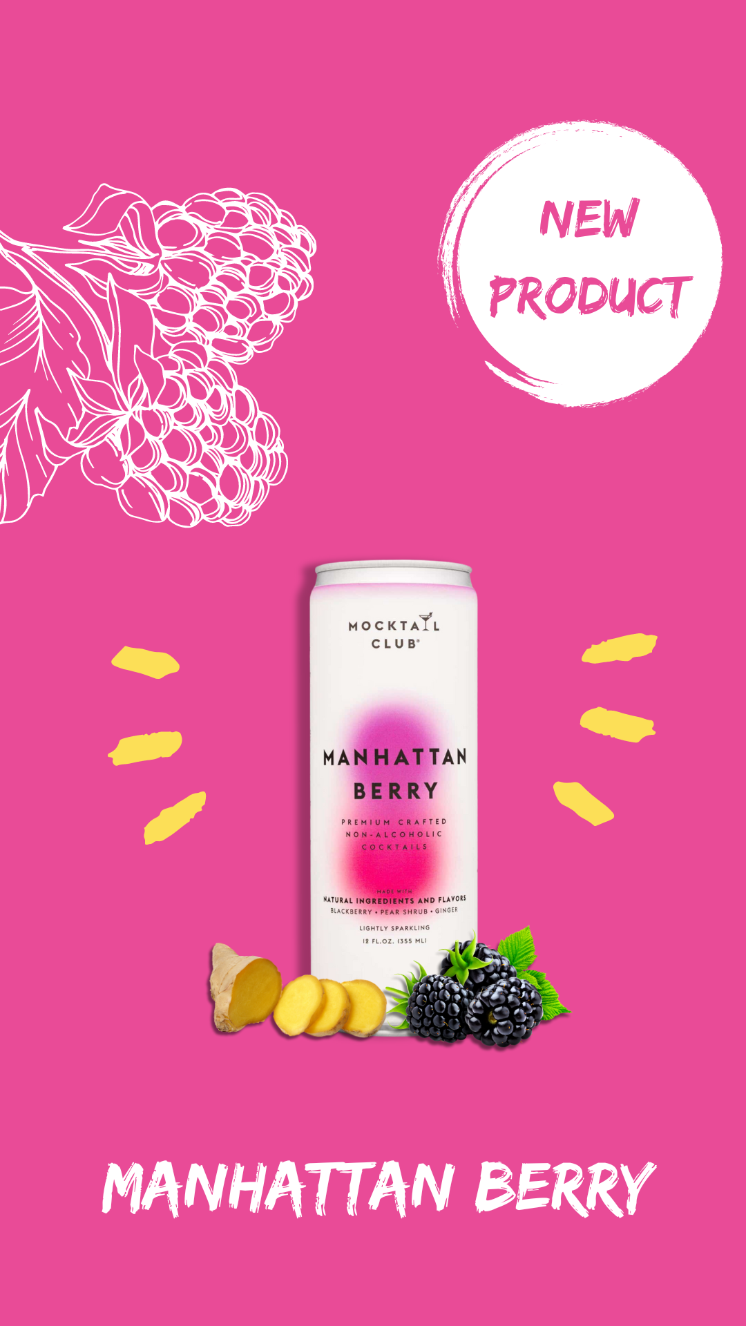 Manhattan Berry (12 oz) | Mocktail Club