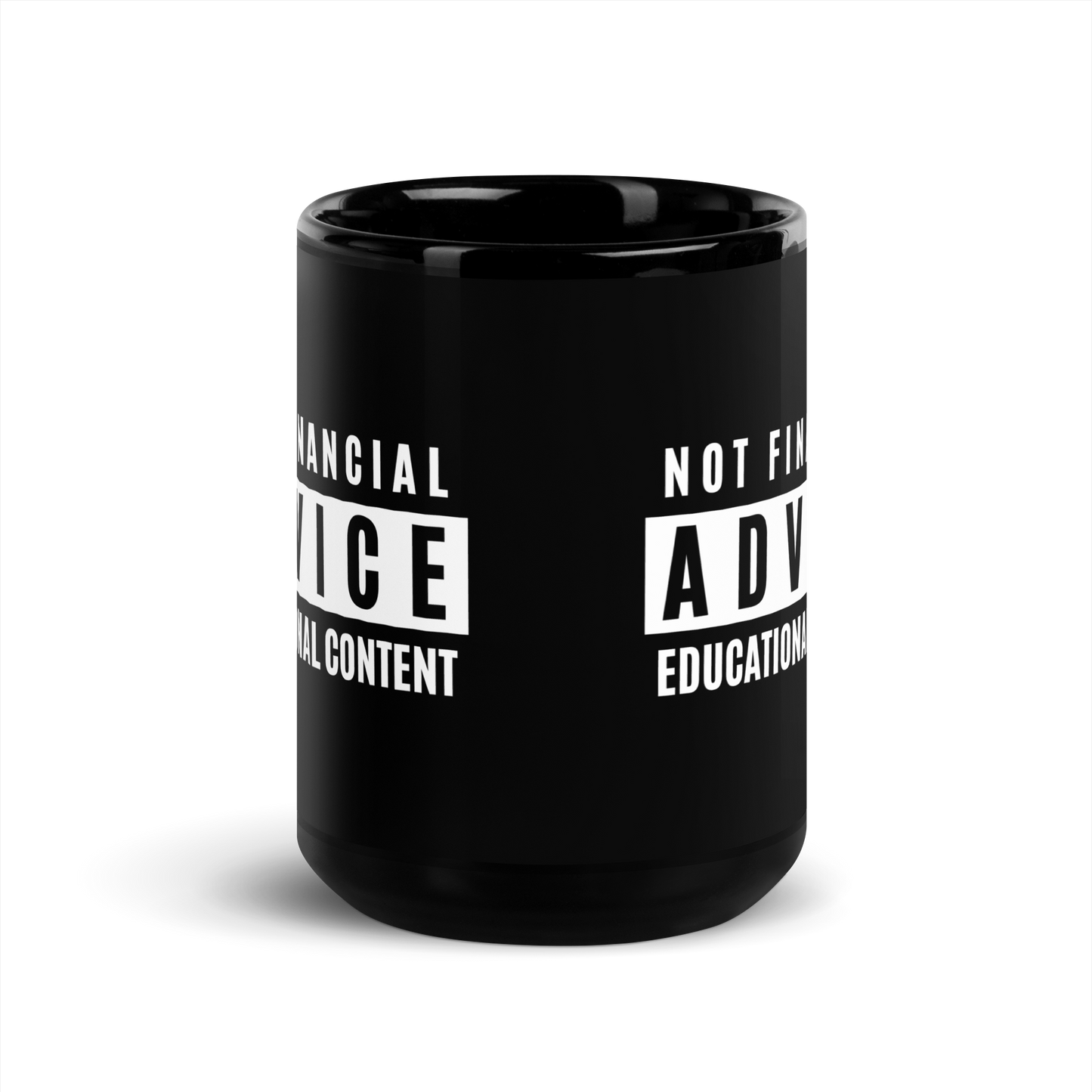 Glossy Black Disclaimer Mug