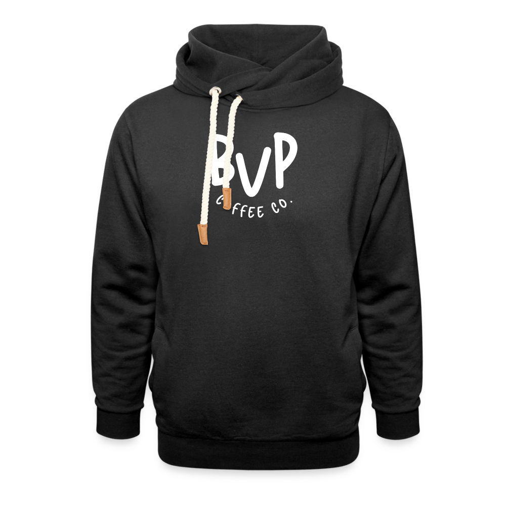 Shawl Collar Hoodie - black