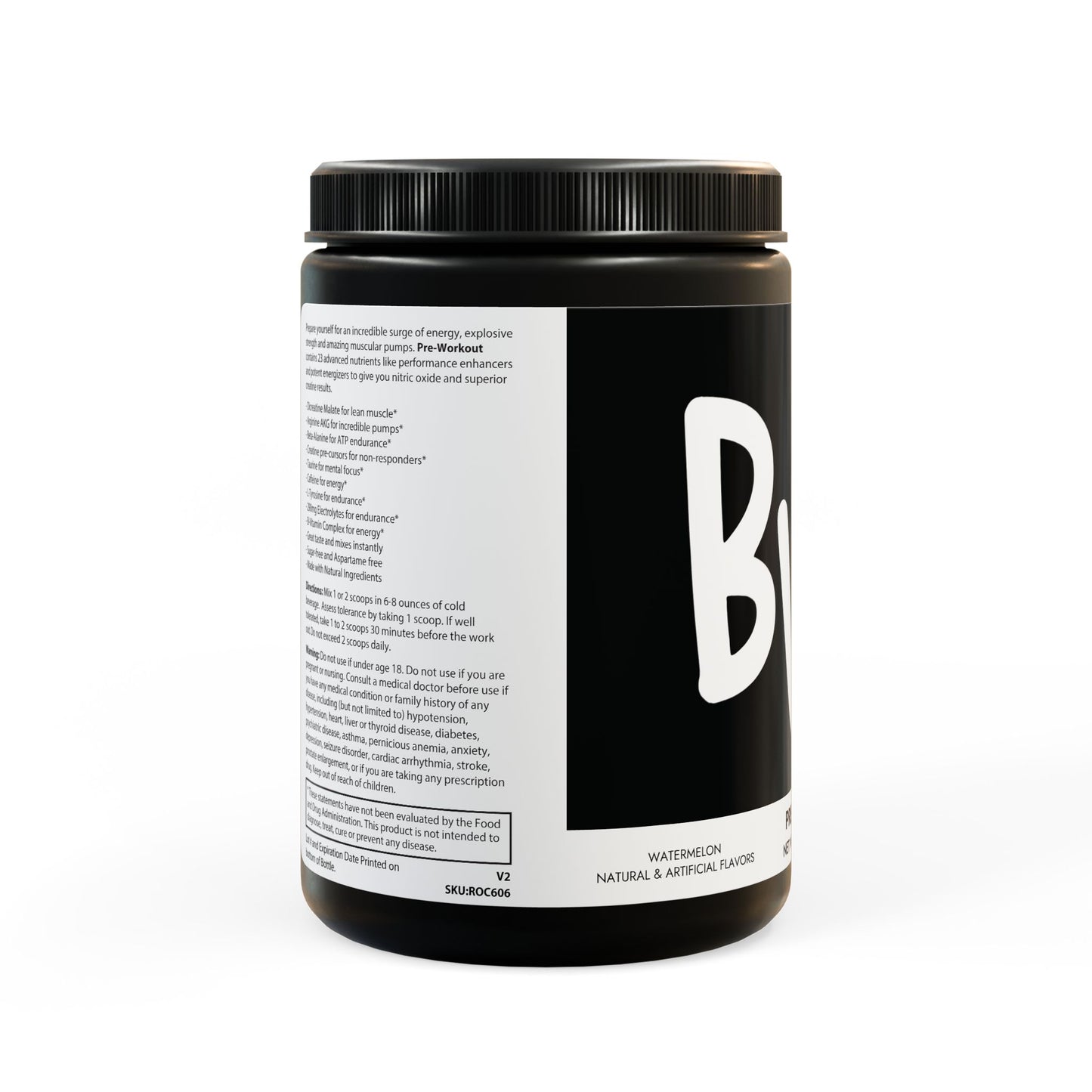 Bison Energy | Pre-Workout Supplement, Watermelon (300g, 10.58oz)
