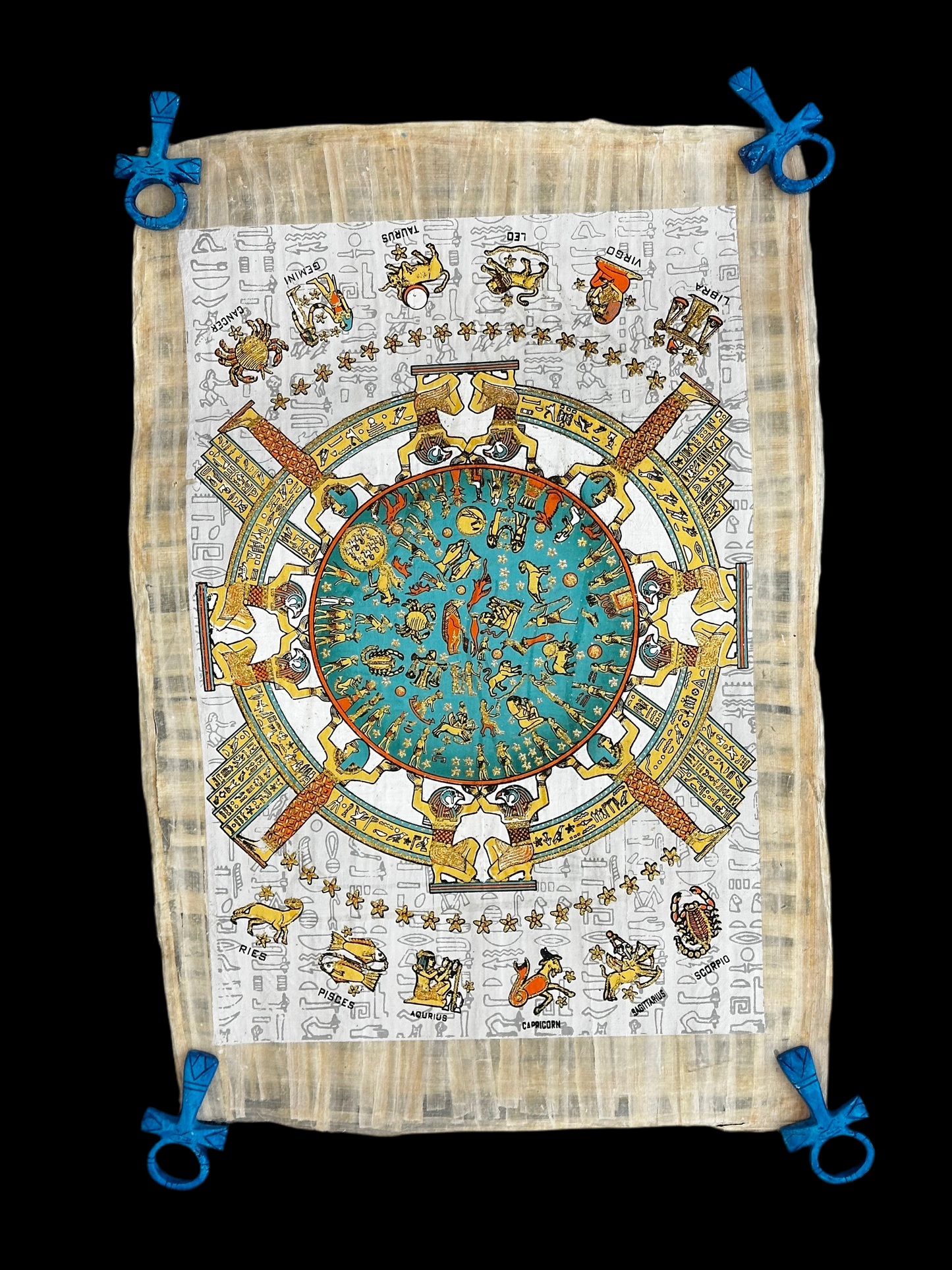 "The Dendera Zodiac" – Handcrafted Egyptian Papyrus