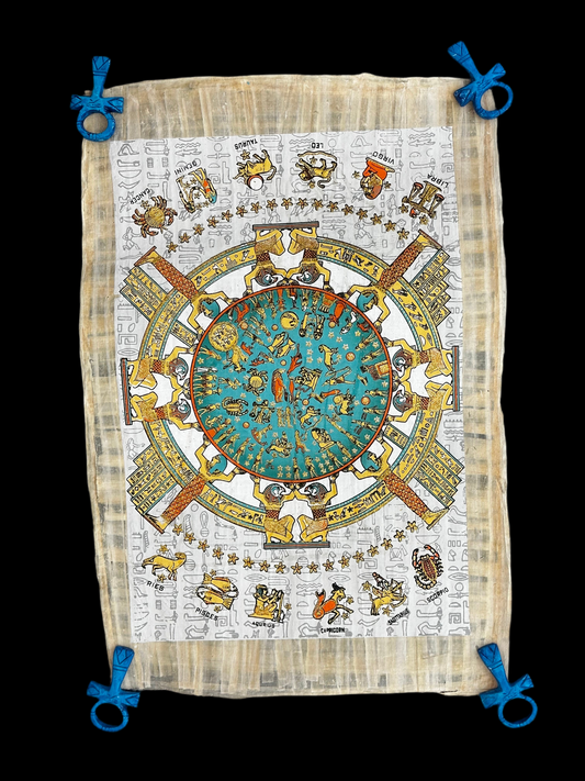 "The Dendera Zodiac" – Handcrafted Egyptian Papyrus
