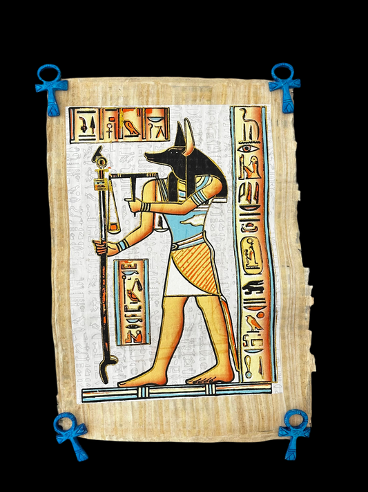 "Anubis, Guardian of the Afterlife" – Handcrafted Egyptian Papyrus