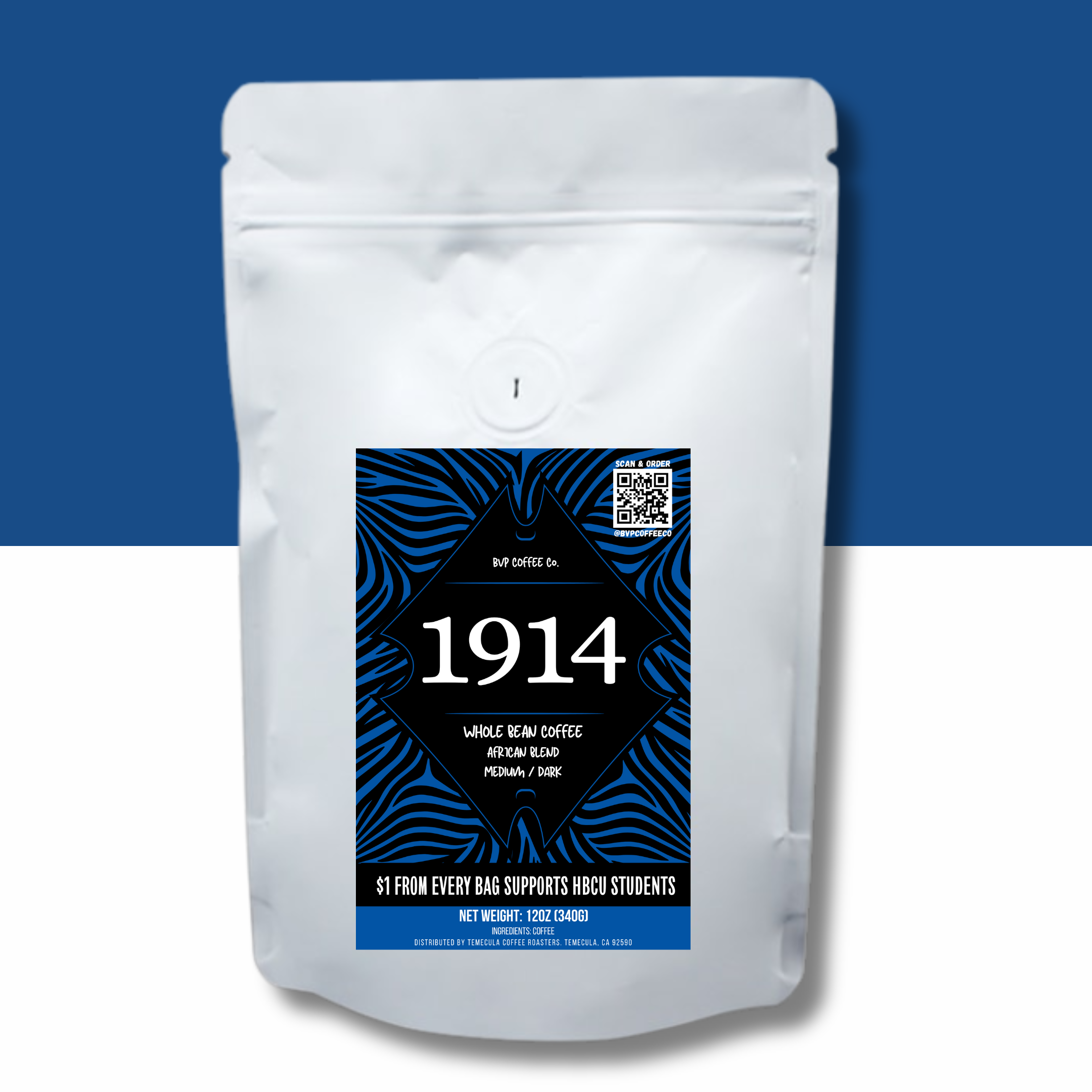 Black Fraternity Gifts | 1914 | African Blend | Whole Bean Coffee