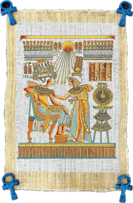 "Worship of the Aten" – Handcrafted Egyptian Papyrus