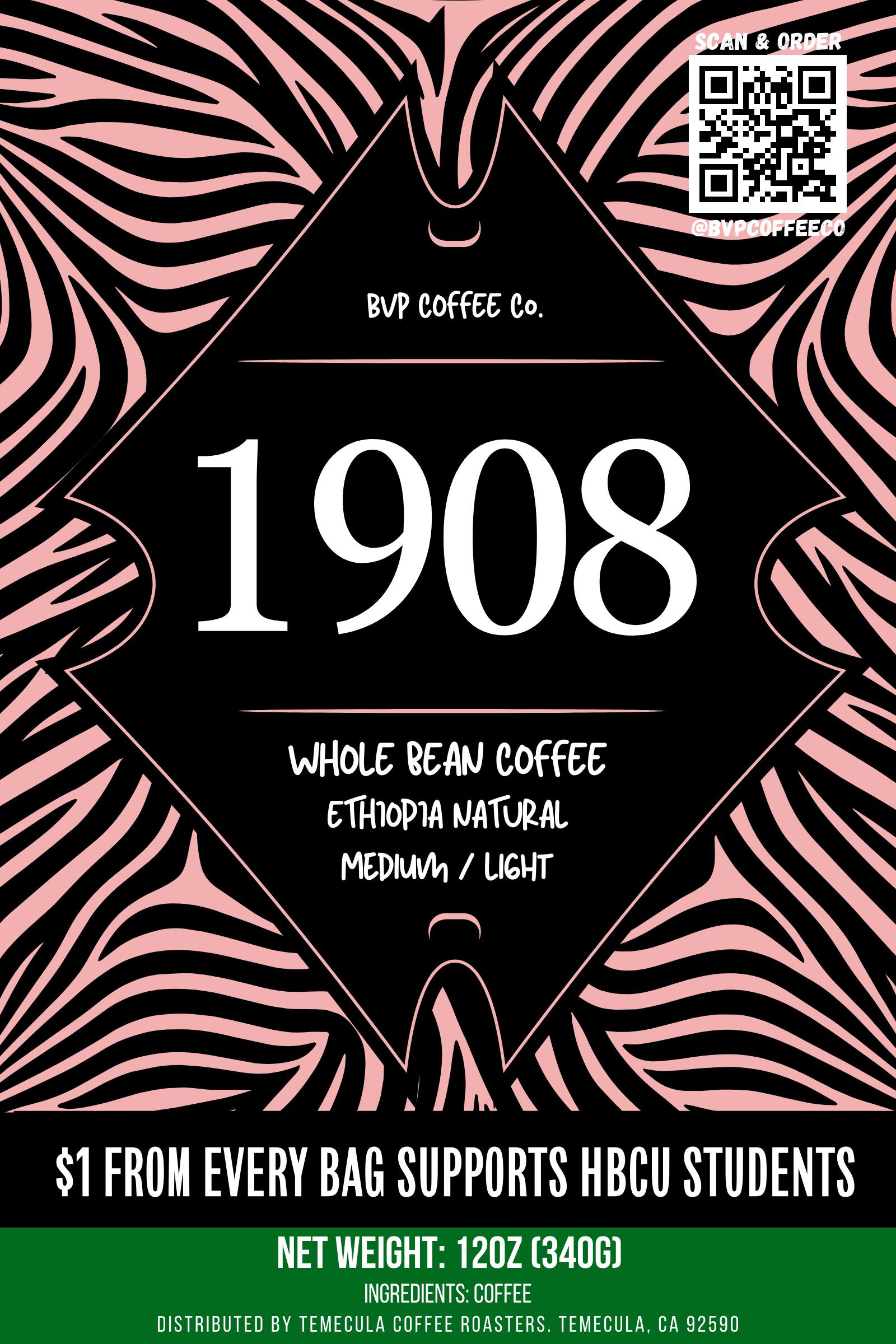 Black Sorority Gifts | 1908 | Ethiopia Natural | Whole Bean Coffee
