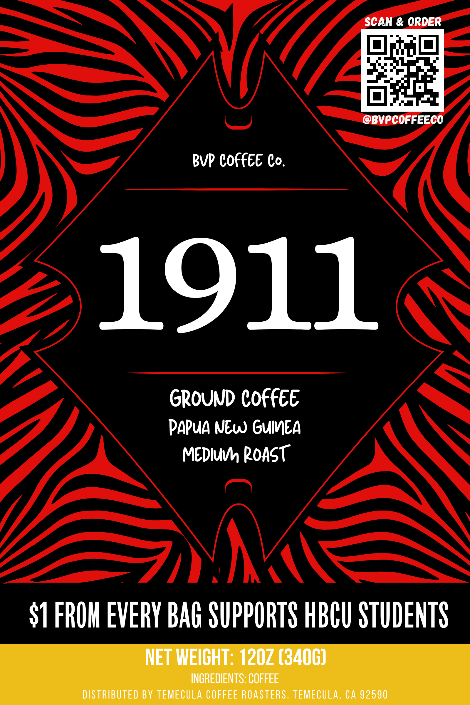 Black Fraternity Gifts | 1911 | Papua New Guinea | Ground Coffee