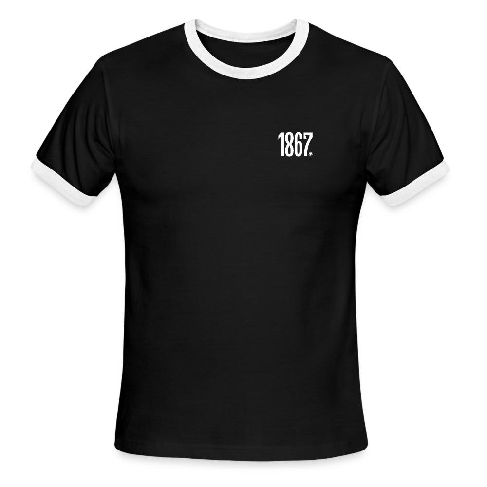 1867 Men's Ringer T-Shirt - black/white