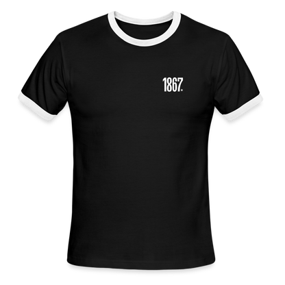 1867 Men's Ringer T-Shirt - black/white